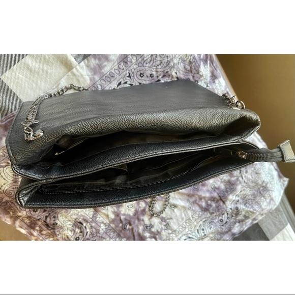 FOREVER 21 Foldover Studded Handle Vegan Clutch - Picture 6 of 7